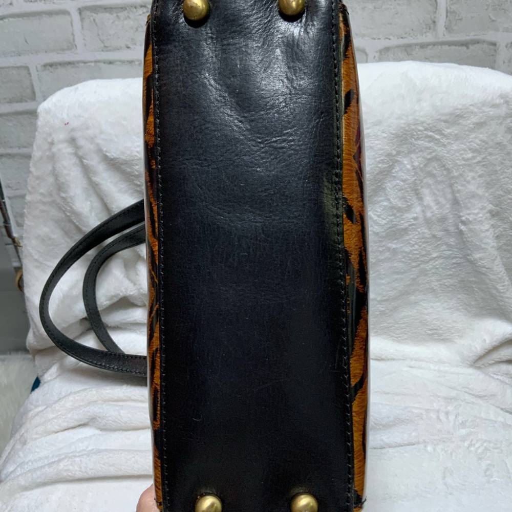 Patricia Nash Tiger Stripe Leather Tote - Picture 9 of 11